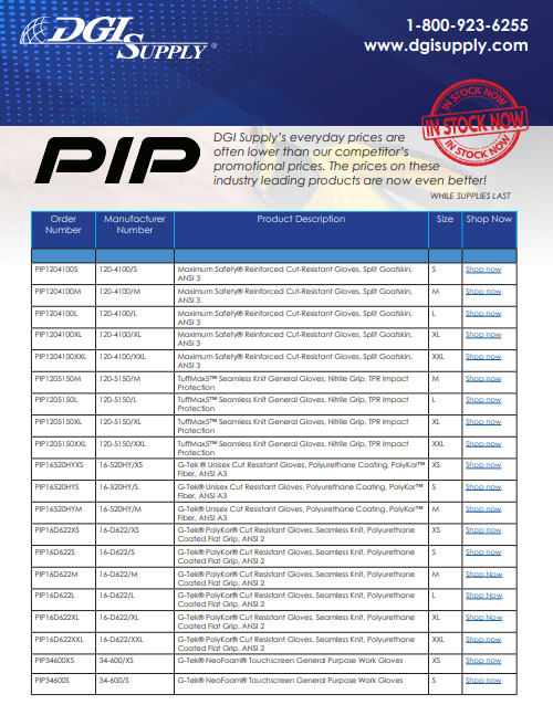PIP Clearance Flyer